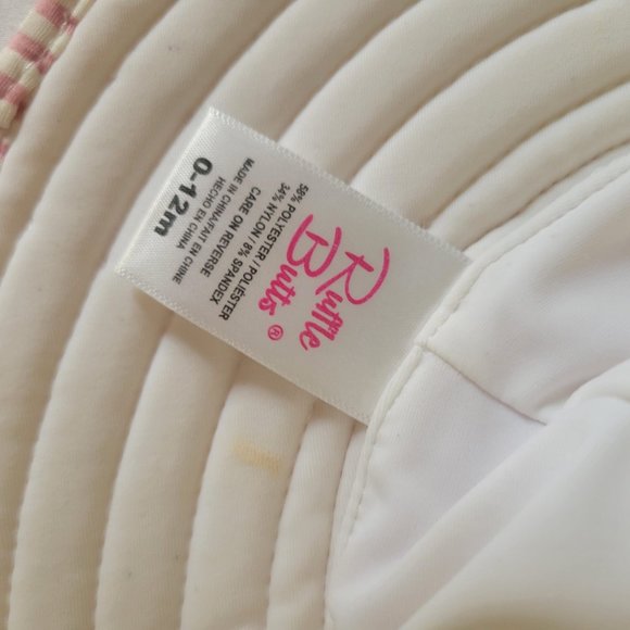 RuffleButts® Baby/Toddler Girls UPF 50+ Sun Protective Wide Brim Swimwea. - Picture 4 of 4